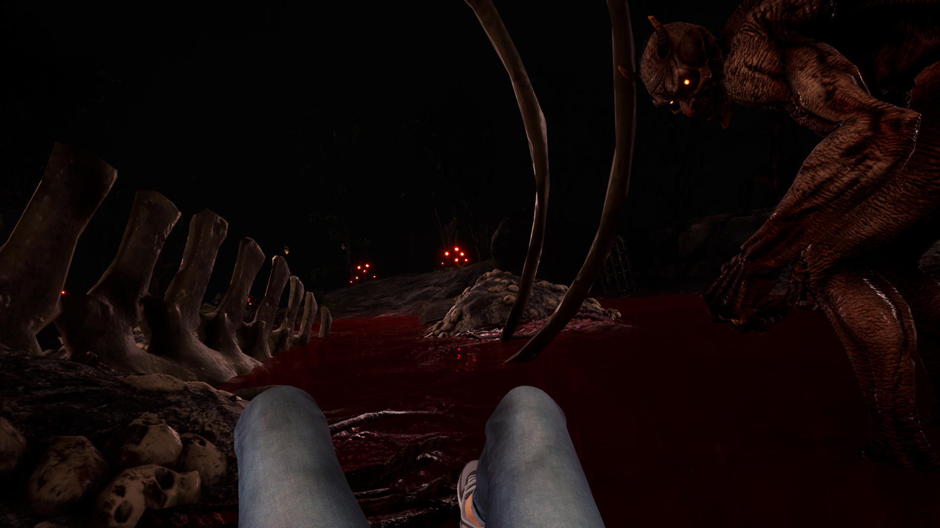 The Unbeatable Path Screenshot – Staring Woods cutscene